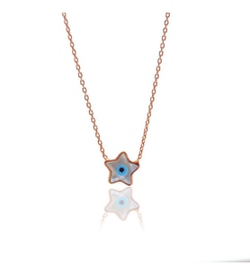 opal taşlı yıldız kolye