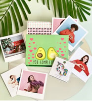 Kişiye Özel 6 Fotoğraflı Avokado Beni Tamamlıyorsun Mini Albüm Ve Rozet Set