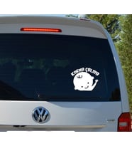 Arabada Bebek Var Korna Çalma Sticker Yapıştırma Arka Cam