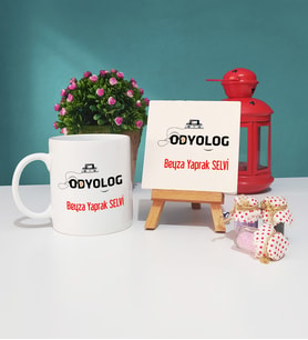 Odyolog Kupa Bardak ve Dekoratif Taş Baskı Seti