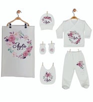Pia Baby Gl 1914-07 İsme Özel Battaniye Zıbın Set
