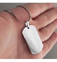Parlak Paslanmaz Çelik Dogtag İsim Yazılan Asker Künyesi Kolye 5mm 6018625994943