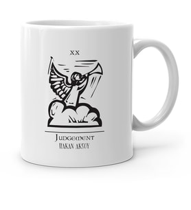 BK Gift Kişiye Özel Tarot Judgement Sağduyu Beyaz Kupa Bardak