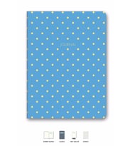 Puantiyeli Mini Defter Çizgili Mavi 14x20 cm