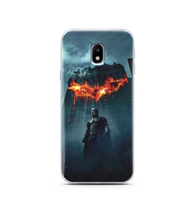 Batman Tasarım Süper Şeffaf Silikon Telefon Kılıfı Samsung J3 Pro
