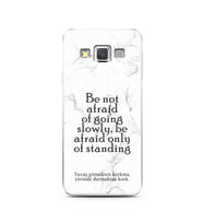 Samsung A3 (2015) Beyaz Mermer Söz Tasarımlı Telefon Kılıfı