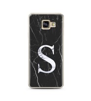 Samsung A3 (2017) Siyah Mermer Harf Tasarımlı Telefon Kılıfı S-Harfi 
