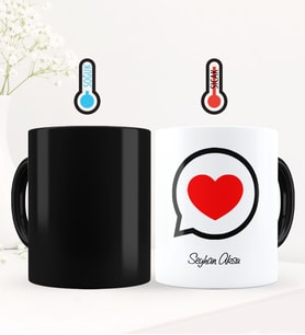 BK Gift Kişiye Özel Sevgili Temalı Sihirli Kupa Bardak - 80