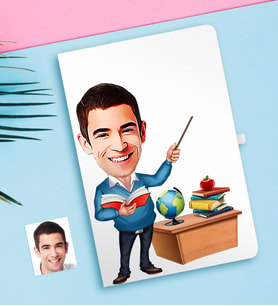 BK Gift Kişiye Özel Bay Öğretmen Karikatürlü Defter-5