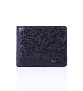  CÜZDAN YATAY PİSOTLU %100 HAKİKİ DERİ FLOTER DESEN (Siyah)