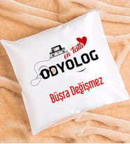 Mesajlı Odyolog Tasarımlı Kişiye Özel Odyolog Yastık