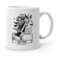 BK Gift Kişiye Özel Tarot Justice Adalet Beyaz Kupa Bardak