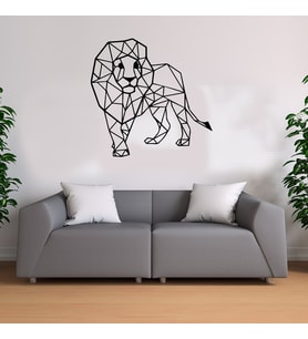 Aslan Geometrik  Ahşap Tablo
