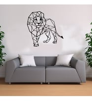 Aslan Geometrik  Ahşap Tablo