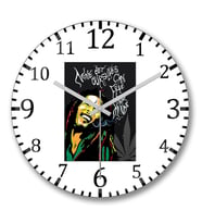 Bob Marley Frase Duvar Saati Bombeli Gercek Cam