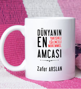 Amca Tasarımlı Kişiye Özel Amca Kupa Bardak