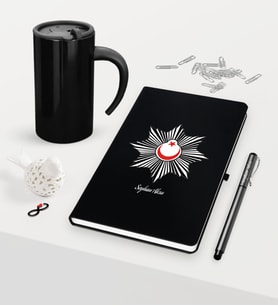 BK Gift Kişiye Özel Polis Temalı Siyah Defter Kalem Termos Mug Seti - 1 (Model 1)