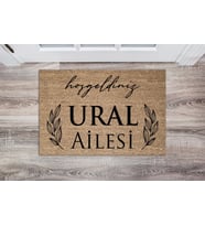 Aile İsim Tasarımlı Kapı Paspası