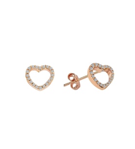 Sirius Pırlanta Taşlı Amor Kalp Küpe 0705E0026
