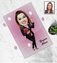 Kişiye Özel Avukat Karikatürlü A4 99 Parça Puzzle Bayan-1
