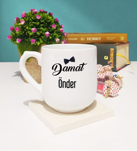 Damat Tasarımlı Kişiye Özel Damat Kupa Bardak