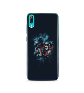 Uzay Boşluğu Tasarım Süper Şeffaf Silikon Telefon Kılıfı Huawei Y7 Pro 2019