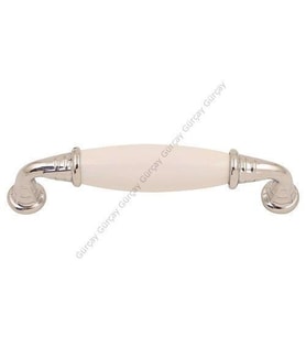 Gürçay Sude Porselen Kulp Krom Düz 96mm (2 Adet)
