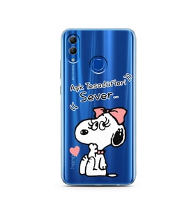 Snoopy Tasarımlı Süper Şeffaf Silikon Telefon Kılıfı Huawei Honor 10 Lite 