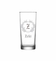 Kişiye Özel Z Baş Harfli ve İsimli Tekli Rakı Bardağı  Model 27