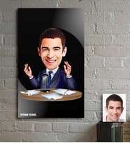 BK Gift Kişiye Özel Bay Spiker Karikatür Ahşap Tablo - 1