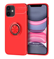 Microsonic Apple iPhone 11 Kılıf Kickstand Ring Holder Kırmızı