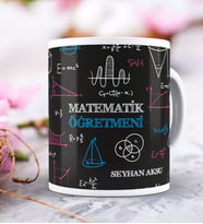 BK Gift Kişiye Özel Matematik Öğretmeni Beyaz Kupa Bardak -11