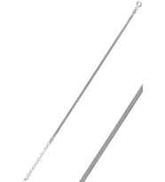 Söğütlü Silver Gümüş 2,5 mm kalınlığında rodyumlu italyan yassı modeli bileklik SGTL10097RODAJ