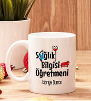 Sağlık Bilgisi Öğretmenine Hediye Beyaz Kupa Bardak