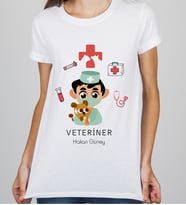 Kişiye Özel Veteriner Tişörtü