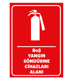 MIGNATIS - Boş Yangın Söndürme Cihazları Alanı Levhası - Sac Malzeme 50x70cm