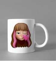 Emoji Kız Stiker Kupası