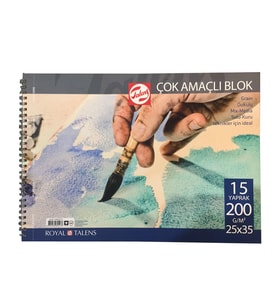 Talens Çok Amaçlı Blok Spiralli 200g 25x35 15 Yaprak