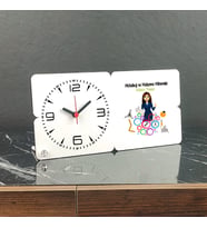 Metalurji ve Malzeme Mühendisi Ahşap Masa Saati 002