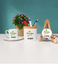 Ziraat Mühendisi Tasarımlı Kişiye Özel Hediye Ziraat Mühendisi Türk Kahvesi Fincanı Kalemlik Ahşap Anahtarlık Seti