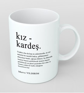 Kişiye Özel Kız Kardeş Kupa Bardak