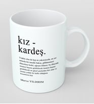 Kişiye Özel Kız Kardeş Kupa Bardak