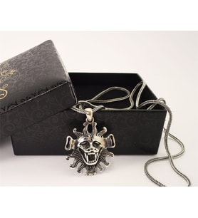 Gotik Kurt Adam Gümüş Erkek Kolye Zincir 6014712669664