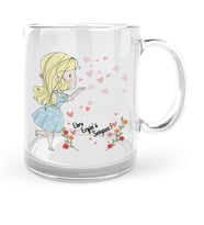 BK Gift Kişiye Özel Sevgililer Günü Temalı Cam Kupa Bardak  64