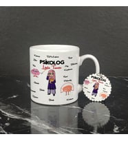Psikolog Kupa Bardak ve Anahtarlık Set 004