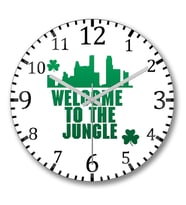Boston Celtics Welcome to The Jungle Duvar Saati Bombeli Gercek C