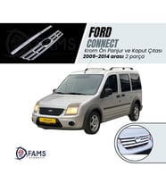 Ford Connect Krom Ön Panjur+Kaput Çıtası 2 Prç. 2009-2014 P. Çelik Uyumlu