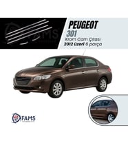 Peugeot 301 Krom Cam Çıtası 6 prç. 2012 ve üzeri P.ÇELİK