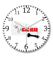 King Dead Duvar Saati Bombeli Gercek Cam