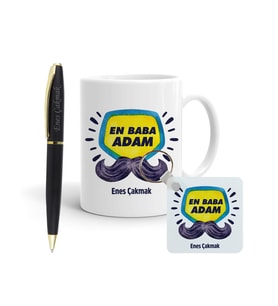 En Baba Adam İsme Özel Hediye Seti (Model 1)